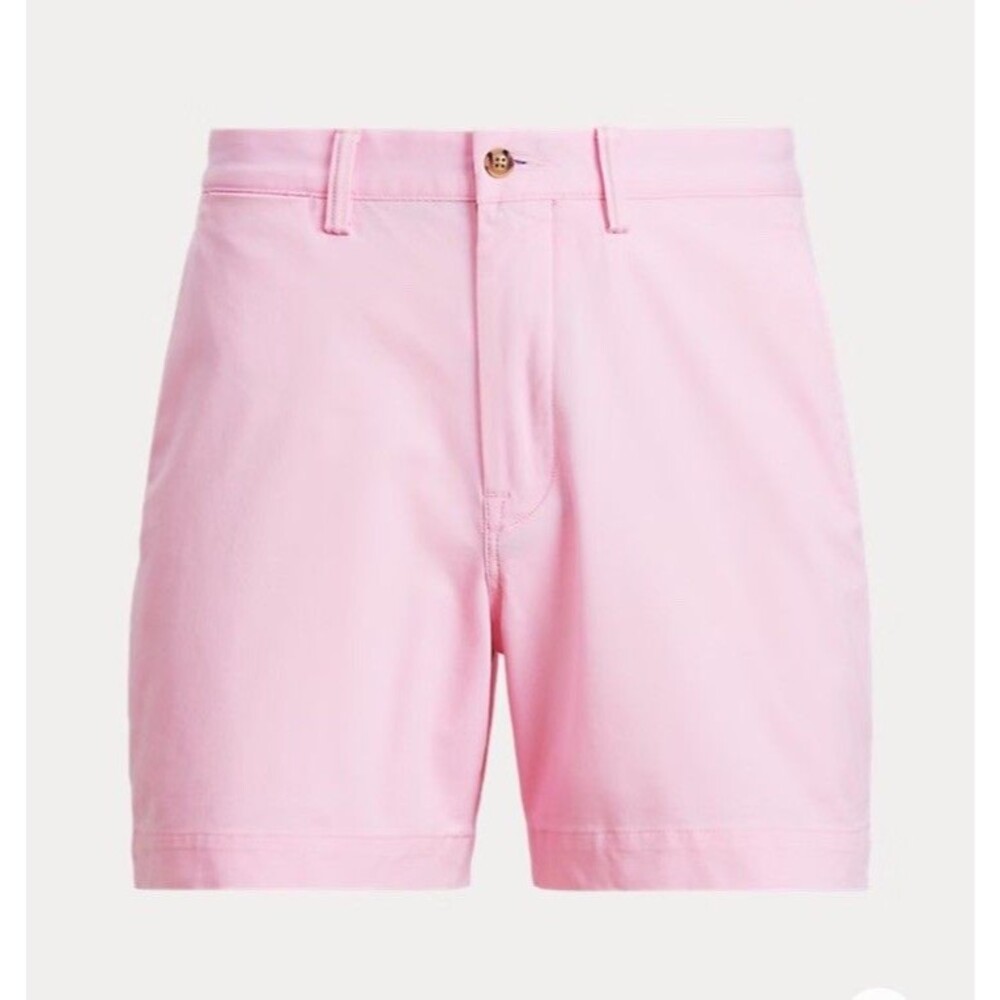 Polo Ralph Lauren Men 40 Classic Fit 6” Stretch Chino Shorts Pink NWT Preppy